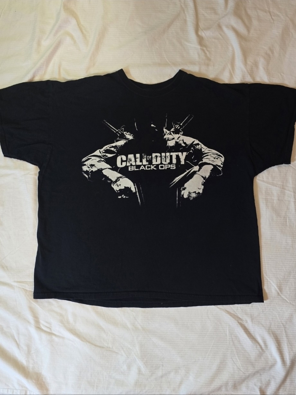 Vintage Y2K Call Of Duty Black Ops Men's Black Graphic Gaming T-Shirt